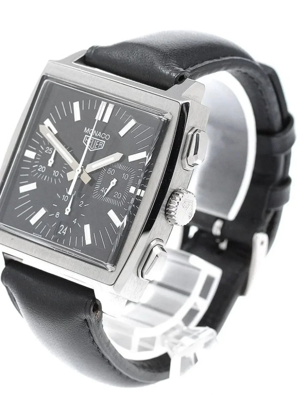 TAG HEUER Monaco CS2111 Chronograph Date black Dial Automatic Men's Watch_961615
